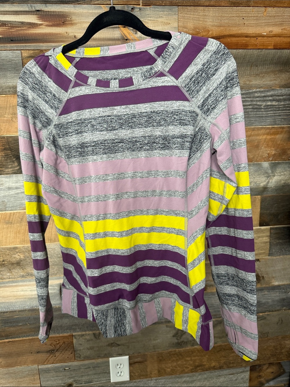 Lululemon performance Long-Sleeve Women's Top in Purple, Gray, Pink & Yellow